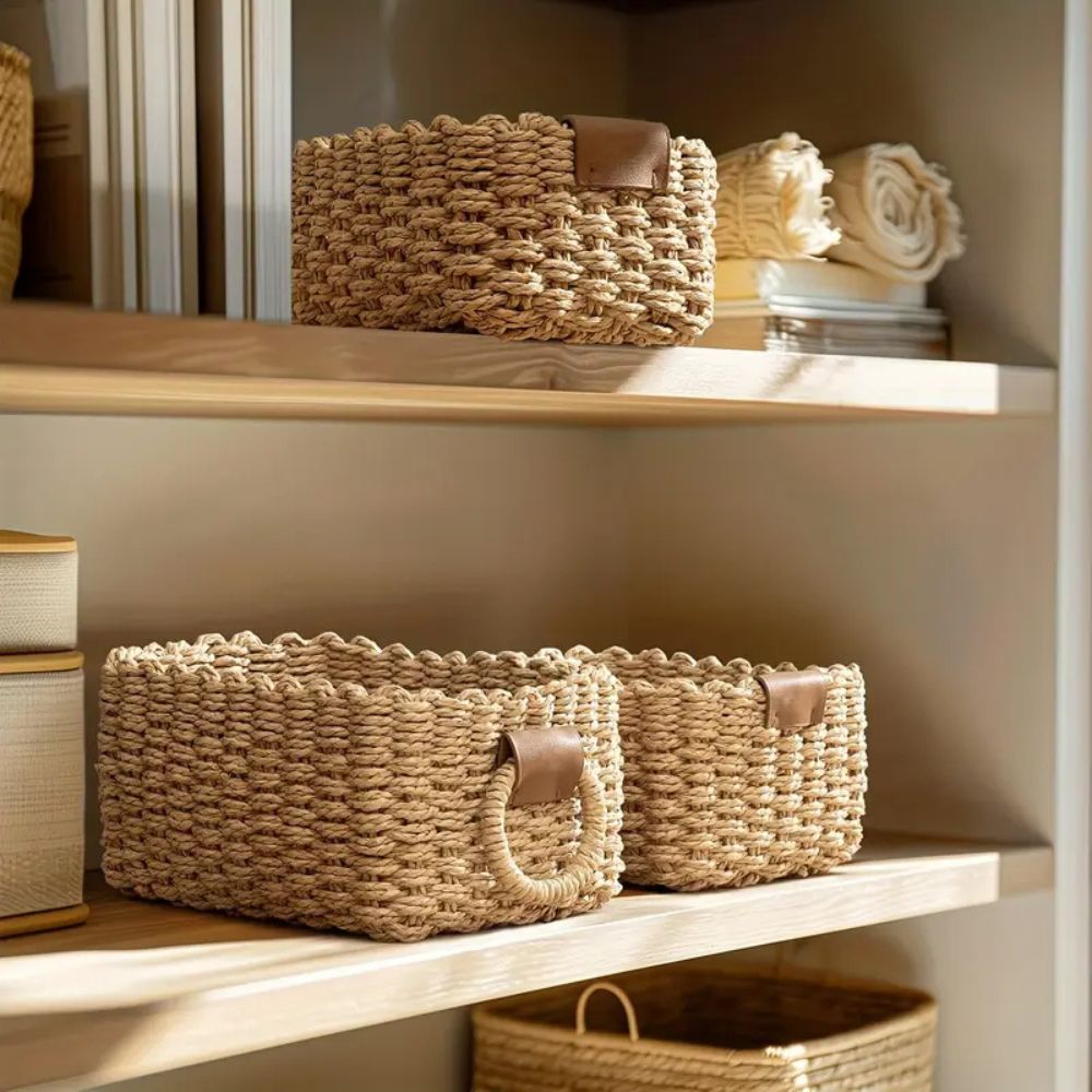 Elysia Rattan Basket Set - Handwoven, Lightweight Storage Baskets 4