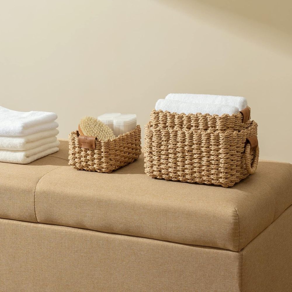 Elysia Rattan Basket Set - Handwoven, Lightweight Storage Baskets 5