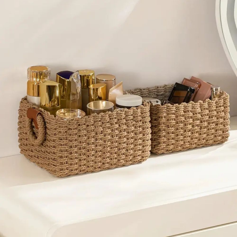 Elysia Rattan Basket Set - Handwoven, Lightweight Storage Baskets 6
