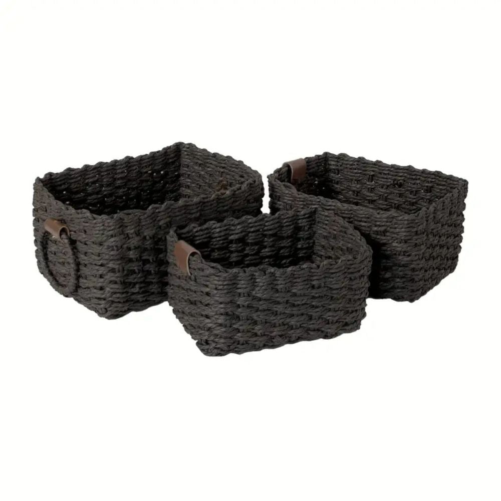 Elysia Rattan Basket Set - Handwoven, Lightweight Storage Baskets 8