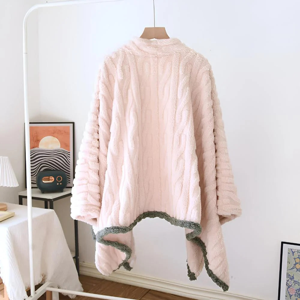 Elysia Shawl Wrap - Embroidered Fleece, Ultra-Soft for Women 1