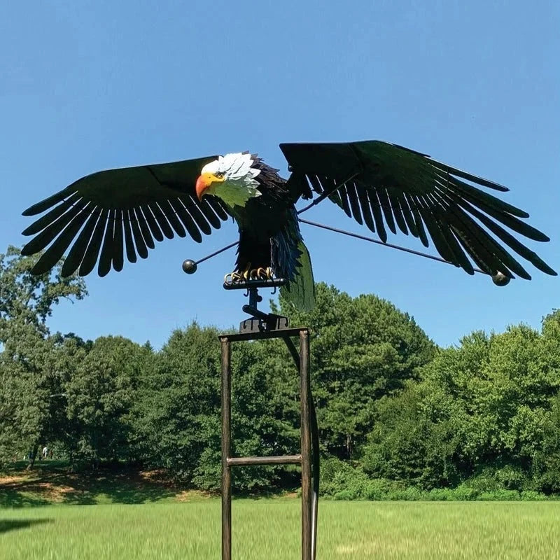Elysian Eagle Garden Art - Outdoor Metal Wall Decor, Weather Resistant 0