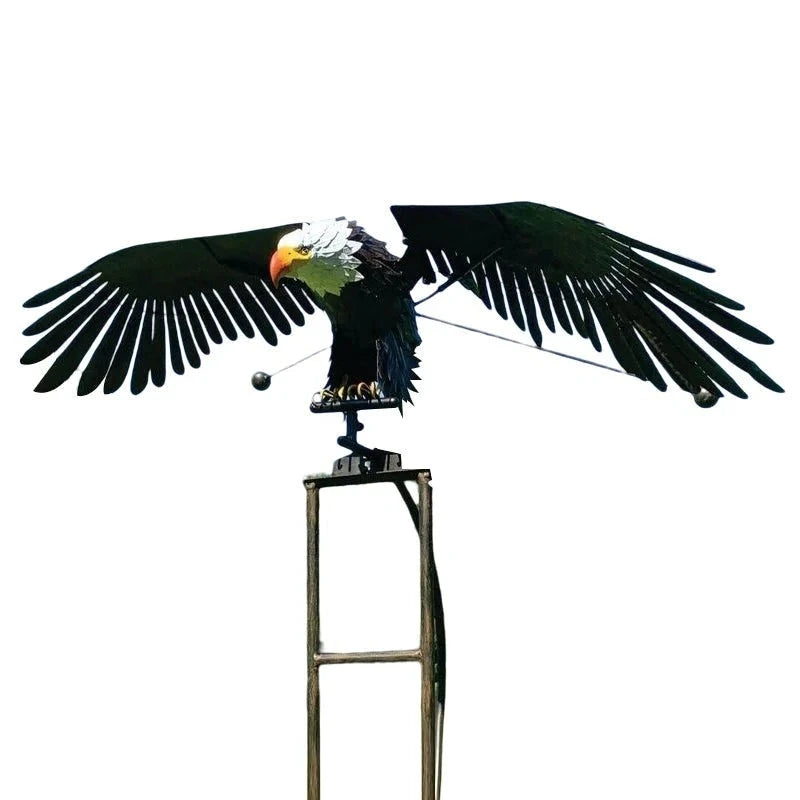 Elysian Eagle Garden Art - Outdoor Metal Wall Decor, Weather Resistant 5