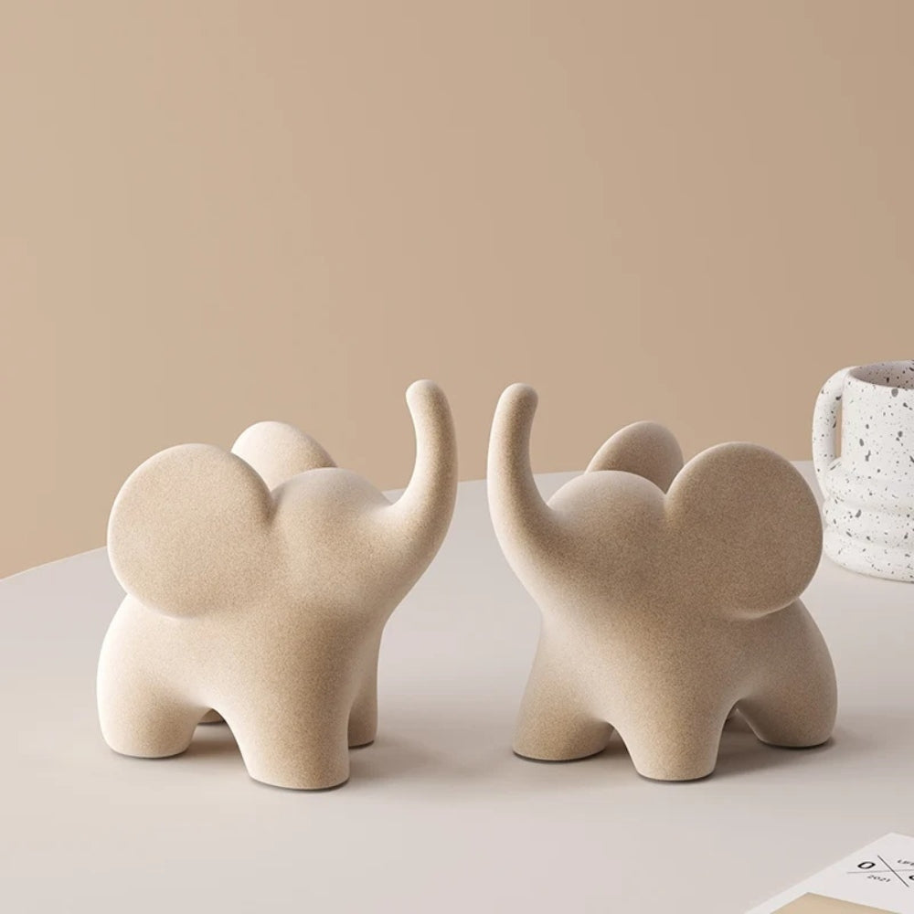 Elysian Elephant Figurine - Resin, Minimalist Design 2