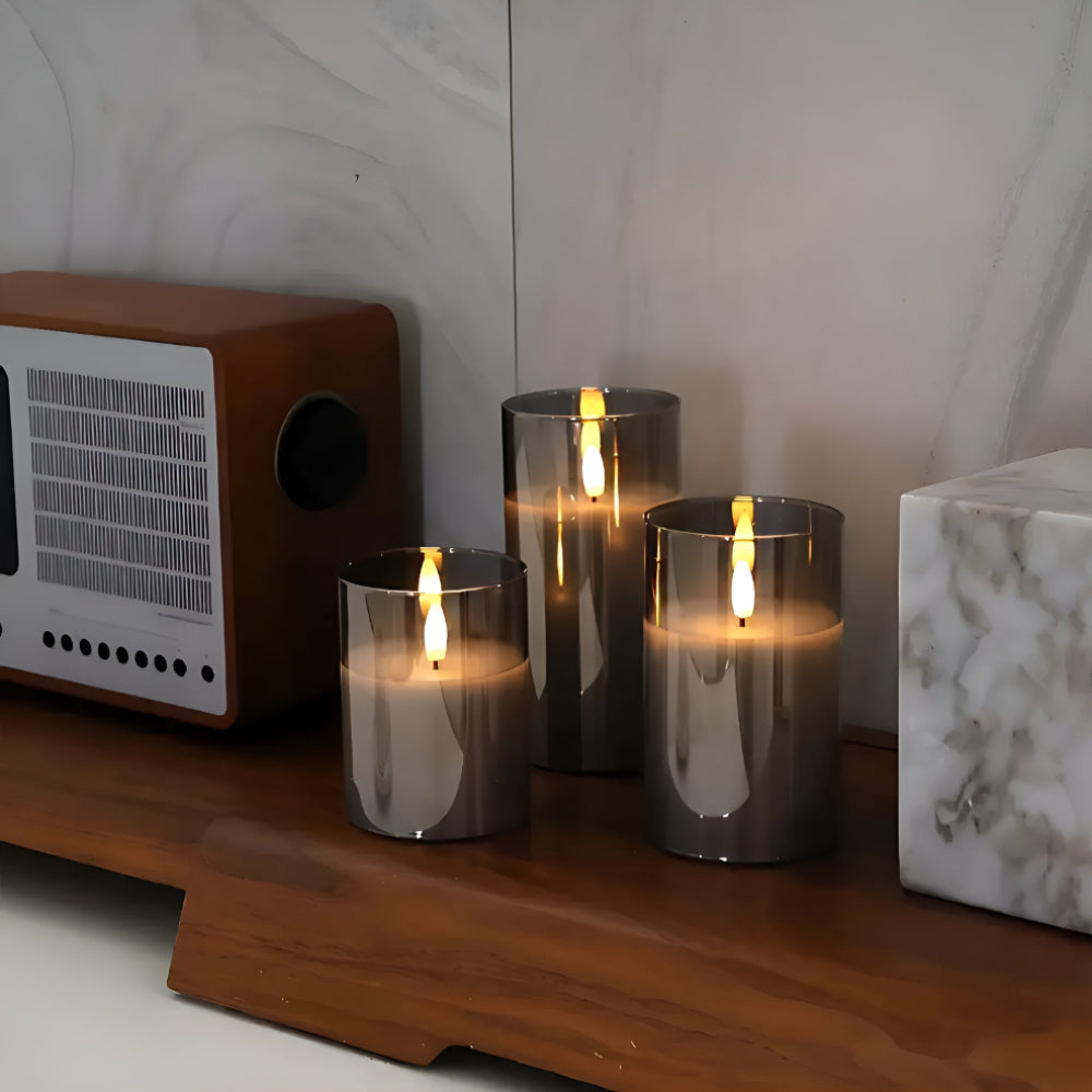 Elysian Flameless Candle Set - 3D LED, Remote Controlled, Safe Ambience 2