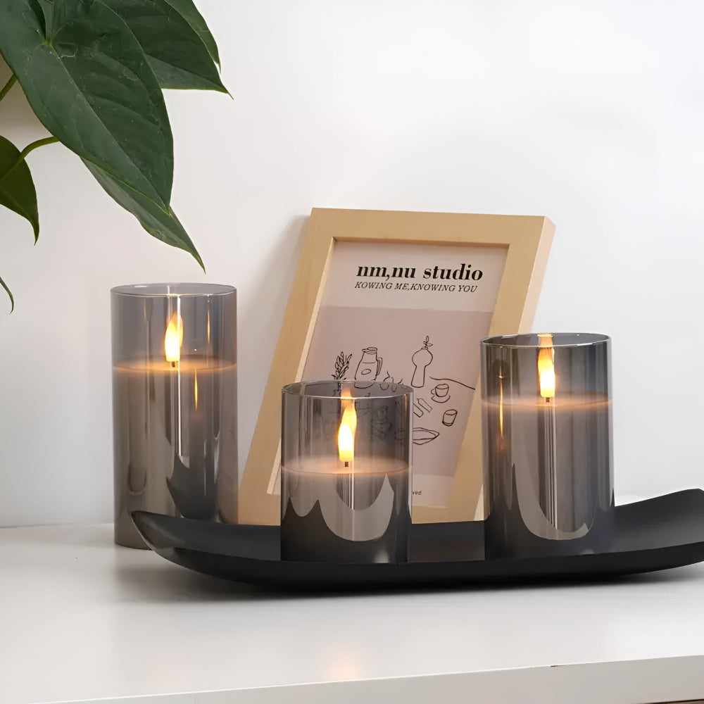 Elysian Flameless Candle Set - 3D LED, Remote Controlled, Safe Ambience 4