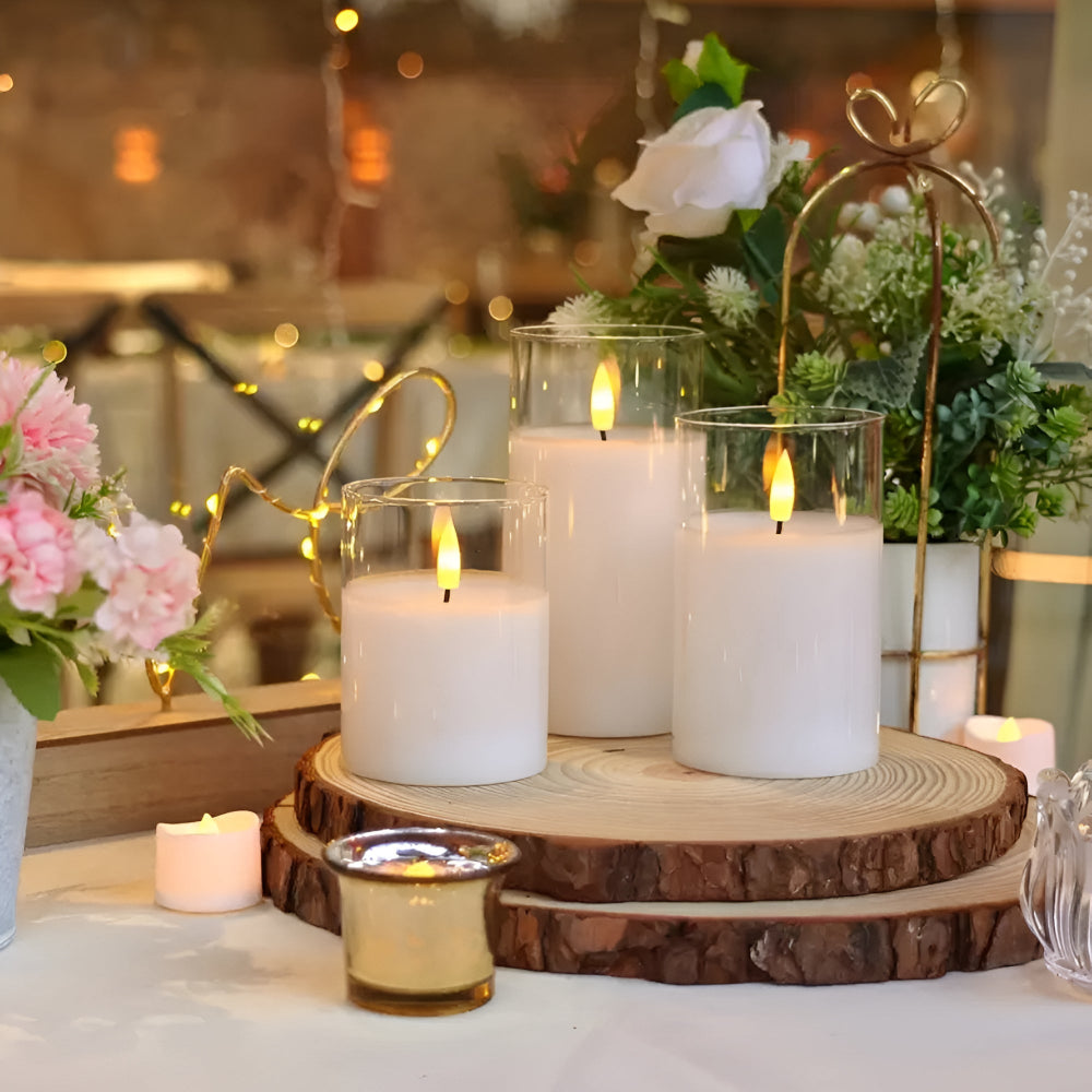 Elysian Flameless Candle Set - 3D LED, Remote Controlled, Safe Ambience 6