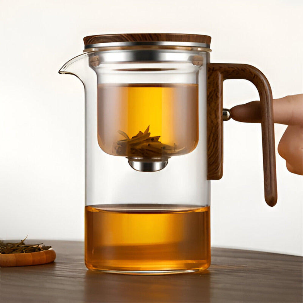 Elysian Glass Teapot with Infuser - Borosilicate, Elegant Design 1