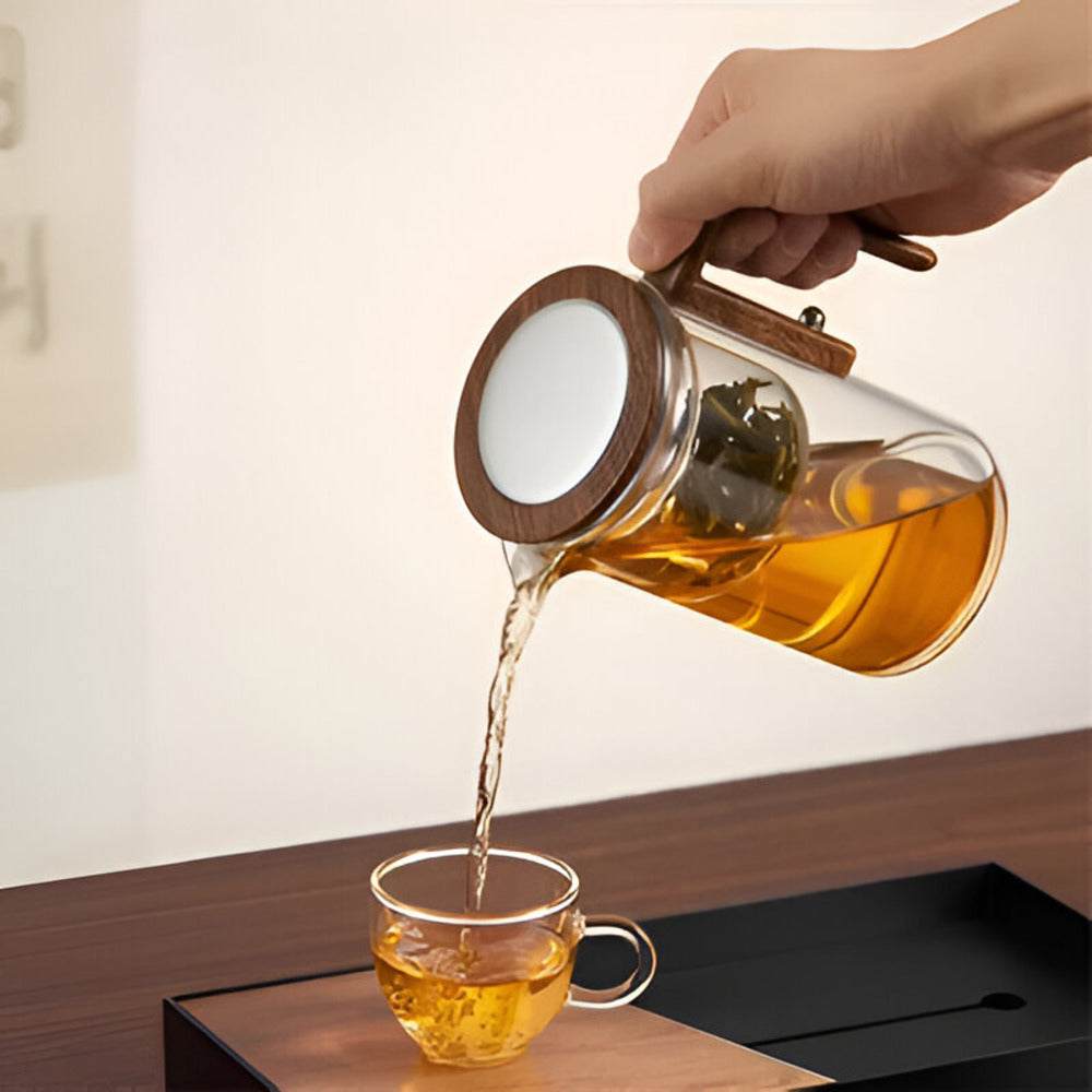 Elysian Glass Teapot with Infuser - Borosilicate, Elegant Design 5