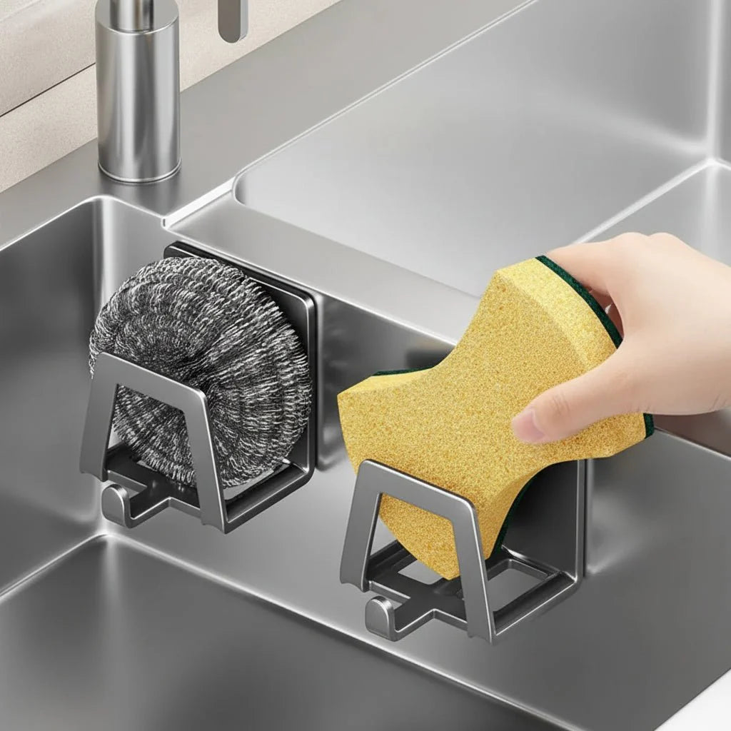 Elysian Kitchen Caddy - Stainless Steel, Self-Adhesive Organizer 2