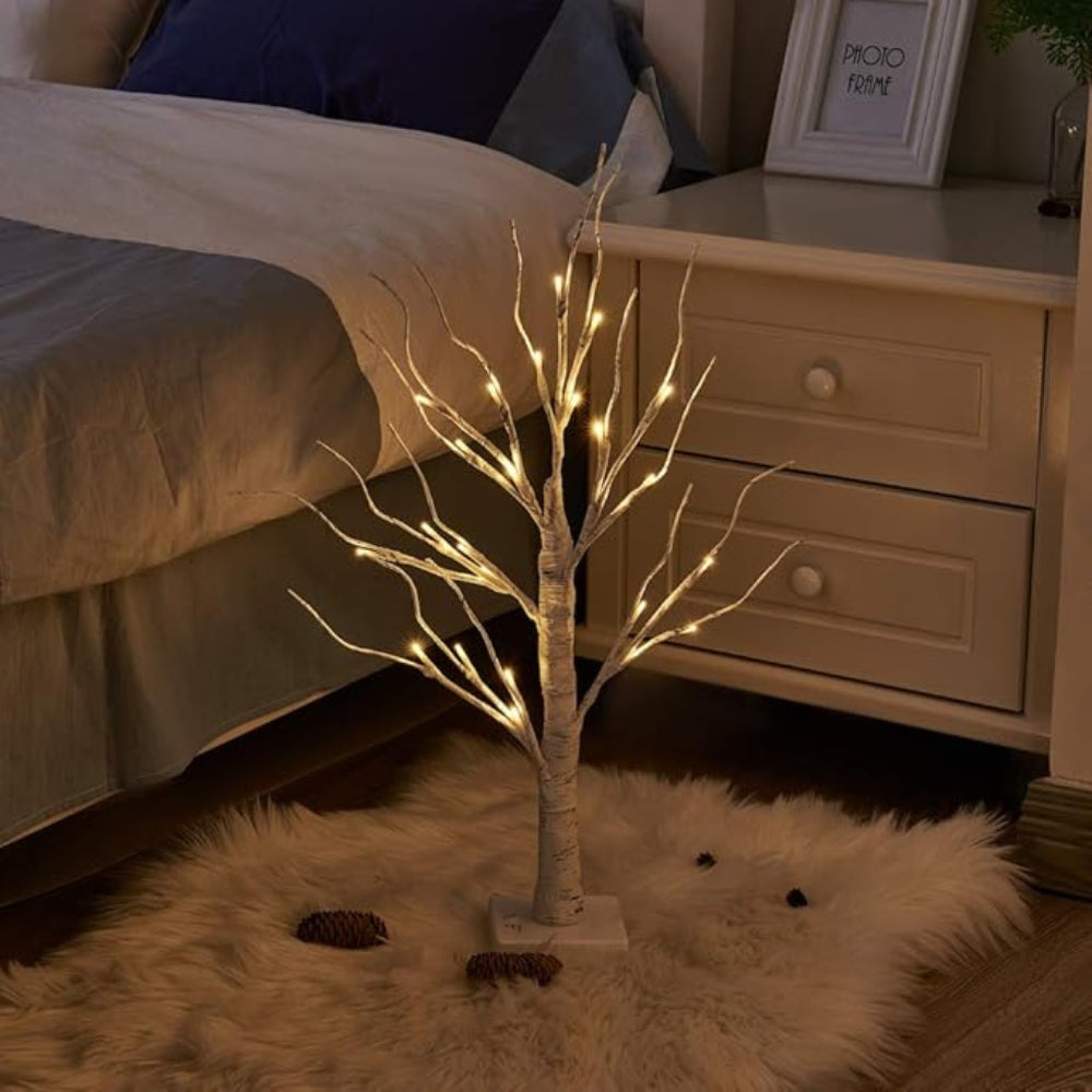 Elysian Lighted Tree Decor - USB Powered, Elegant Birch Design 4