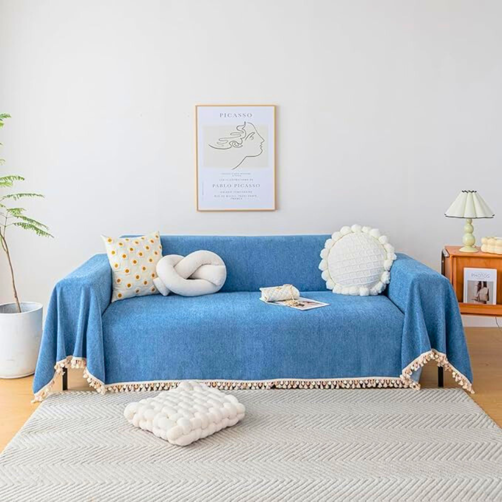 Elysian Sofa Blanket - Plush Chenille, Fade-Proof Comfort Throw 0