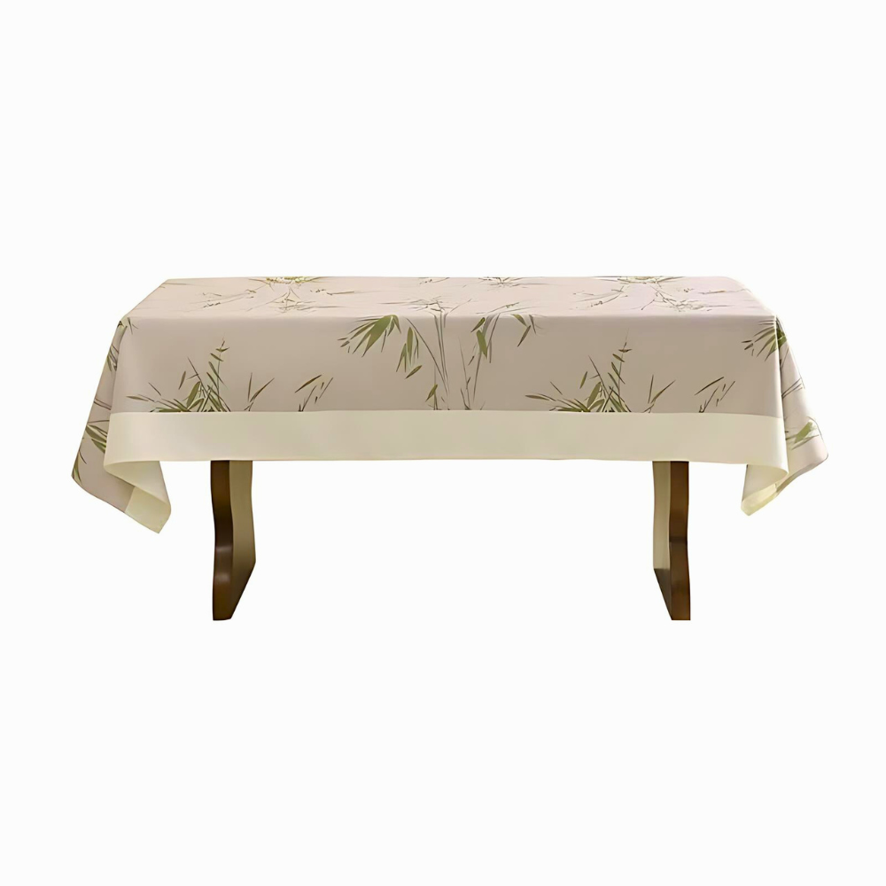 Elysian Zen Tablecloth - Durable Polyester, Bamboo-Inspired Design 6