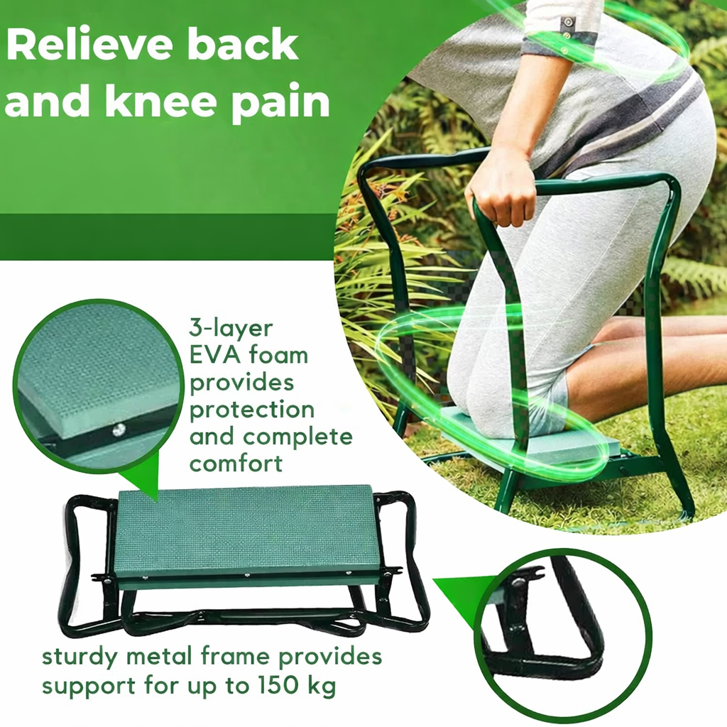 GardenEase Seat – 2-in-1 Kneeling Bench – Comfortable Garden Support
