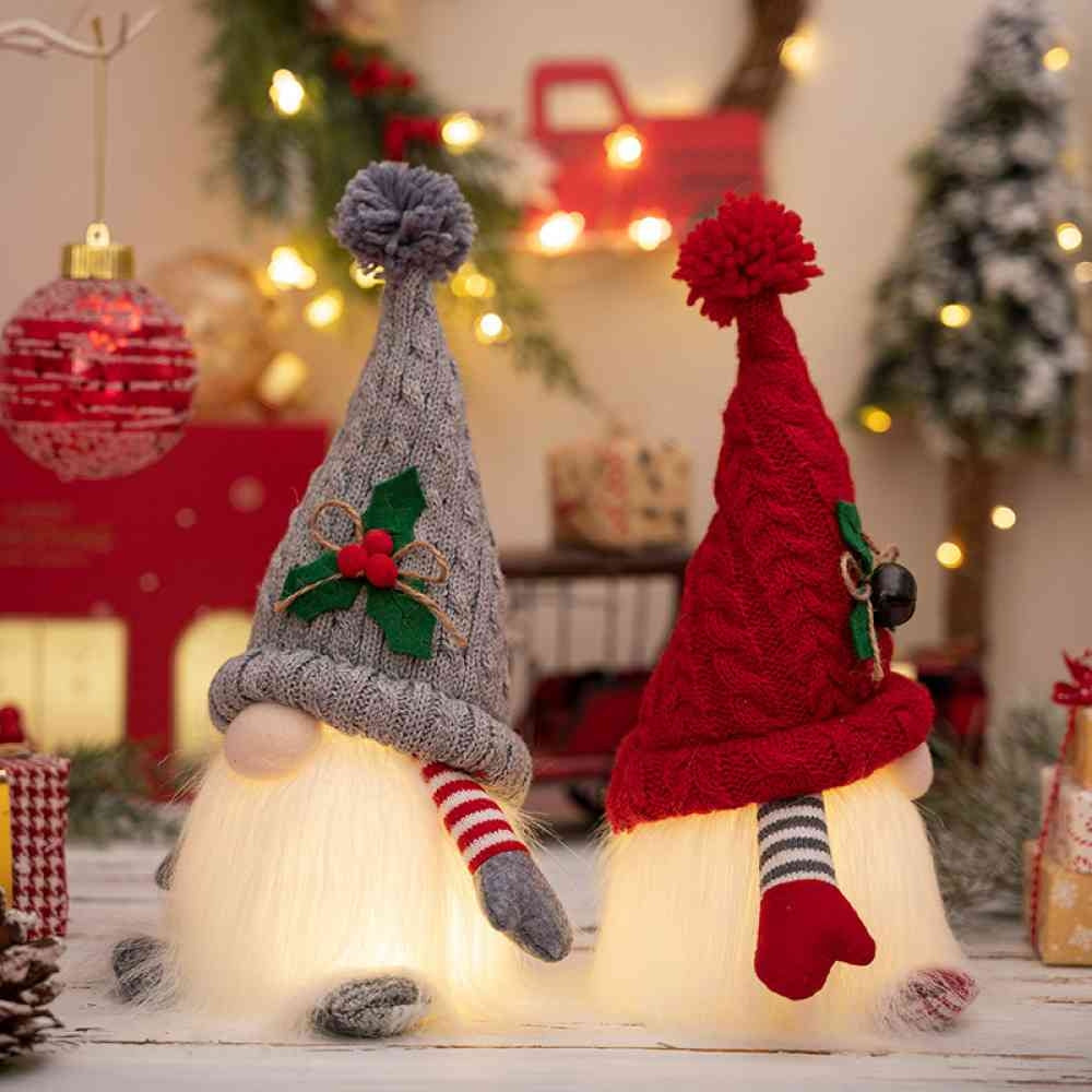 Everly Plush Christmas Gnome - Light-Up Feature, Whimsical Design 2