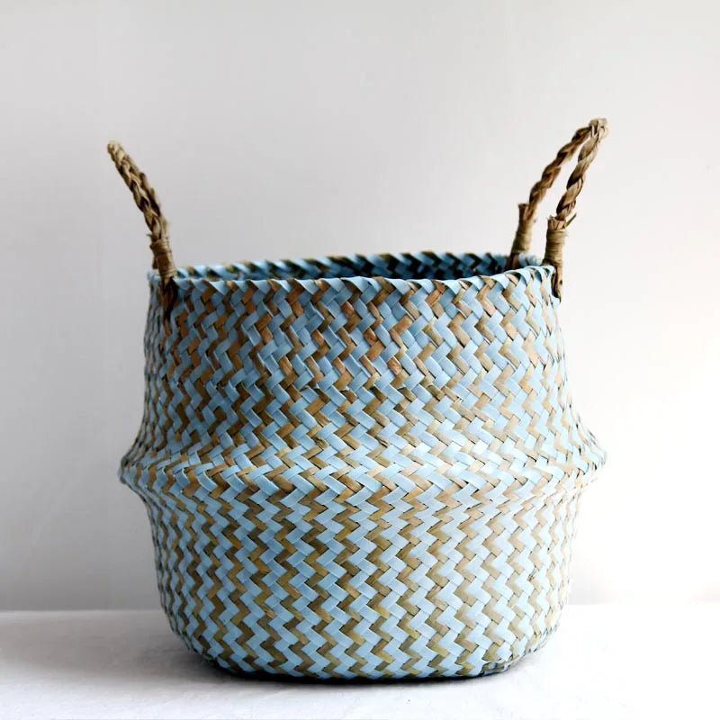 NordicNest Fold – Woven Plant Basket – Boho Storag  Decor Piece
