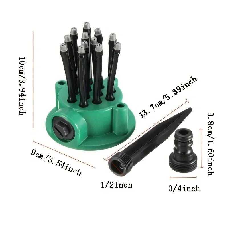 HydraBloom 360 – Multi-Nozzle Garden Sprinkler – Full Coverage Irration Tool
