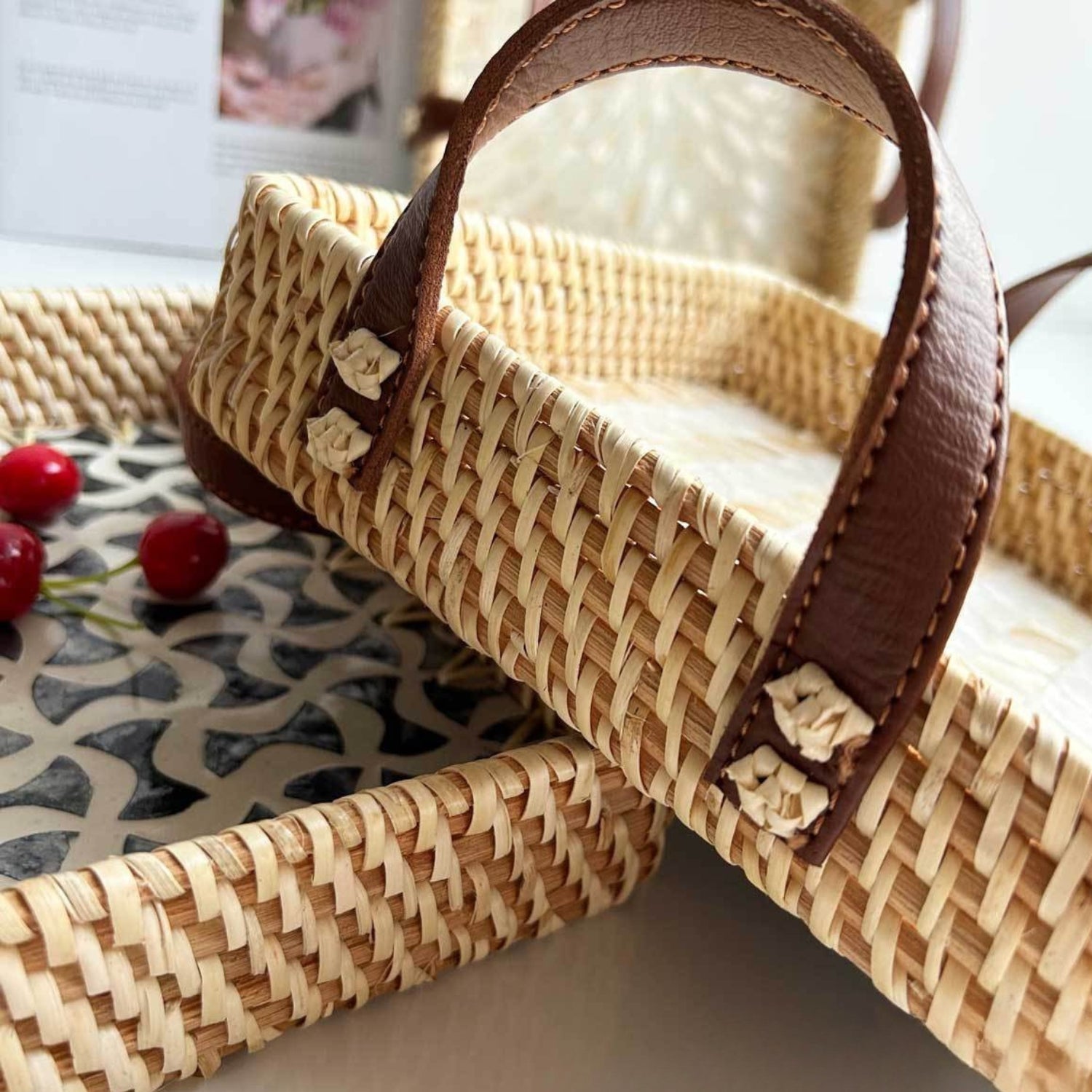 Fable Serving Tray - Eco-Friendly Handcrafted Rattan Design 5