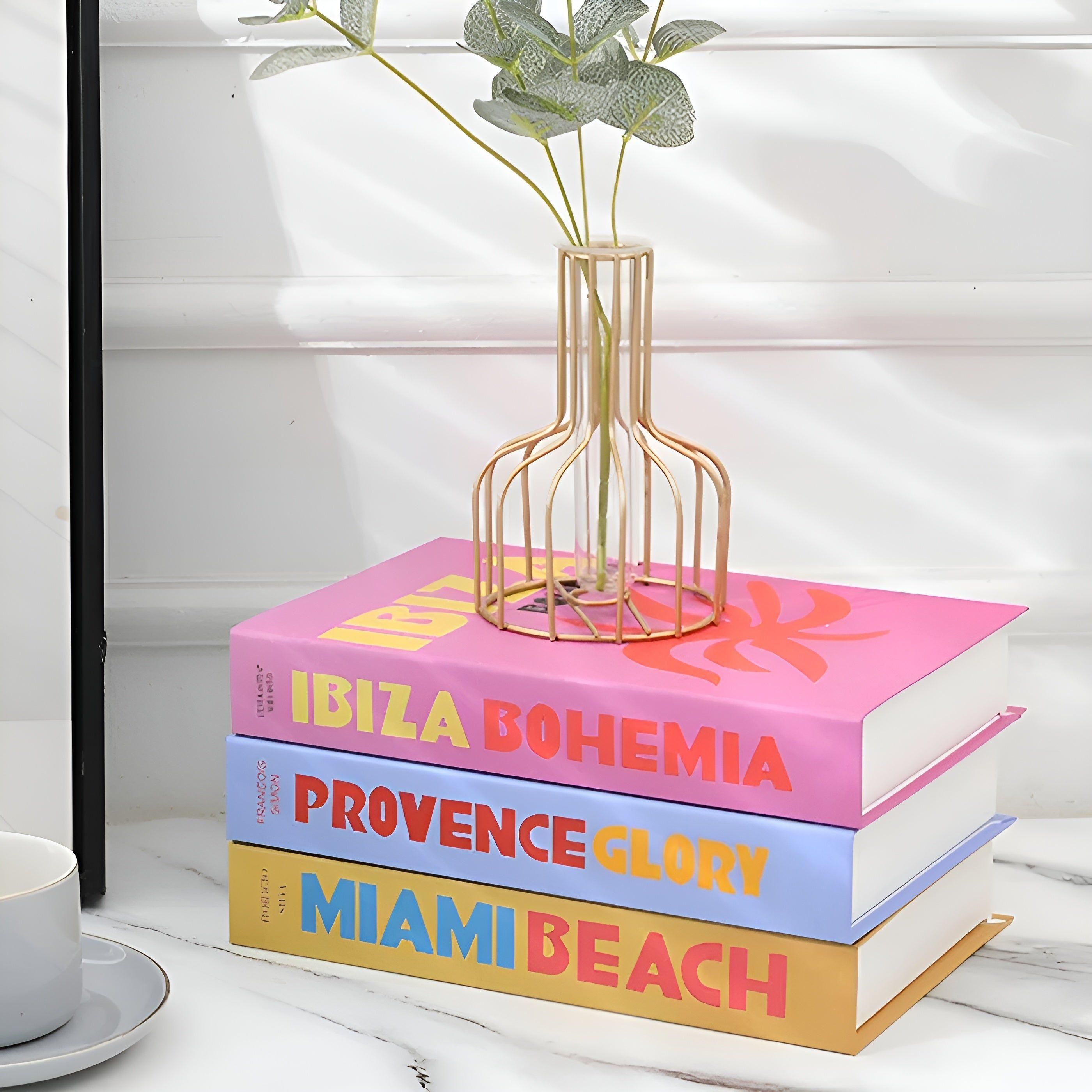 Fablea Decorative Book Set - Travel Series, Stylish Accent with Hidden Storage 1