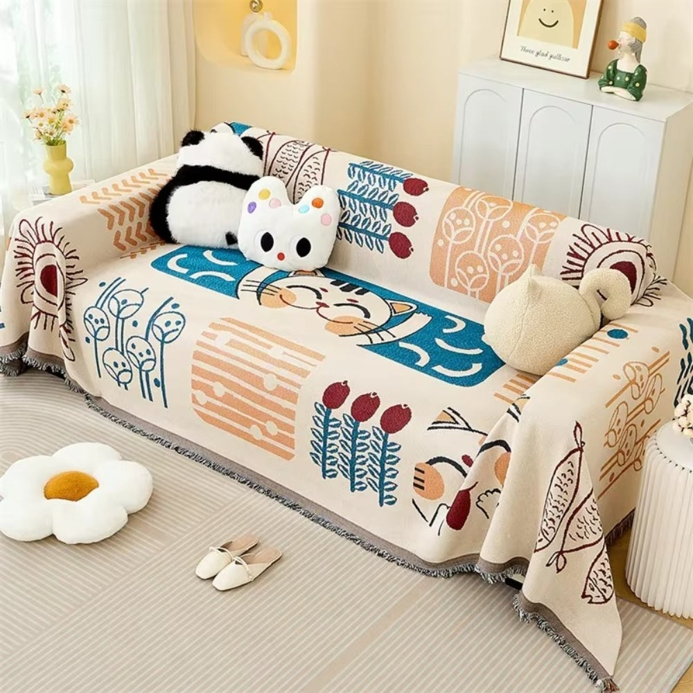 Felicity Sofa Cover - Cotton-Microfiber Blend, Bohemian Style 2