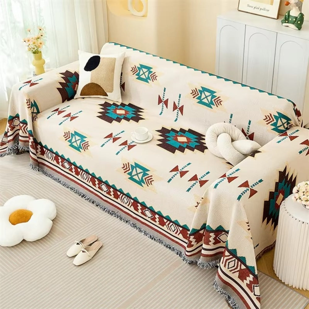 Felicity Sofa Cover - Cotton-Microfiber Blend, Bohemian Style 4