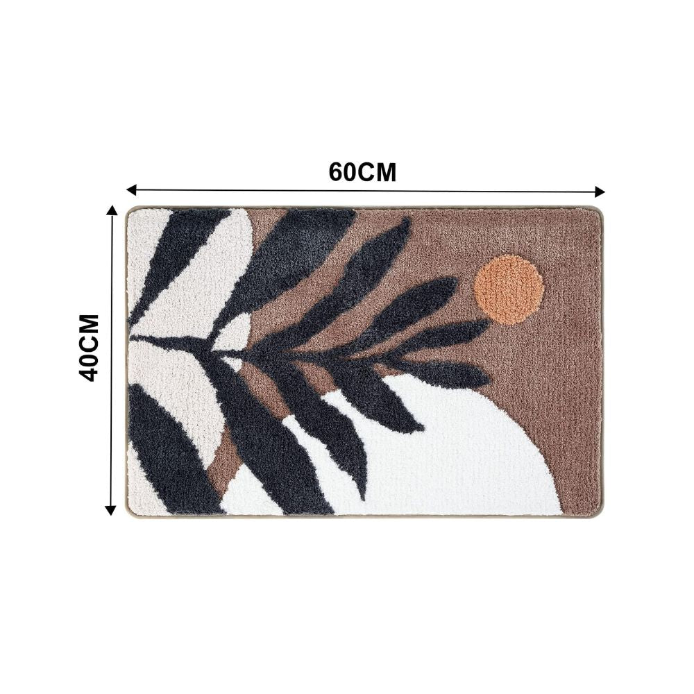 Fiora Bath Mat - Non-Slip Microfiber, Floral Design 8