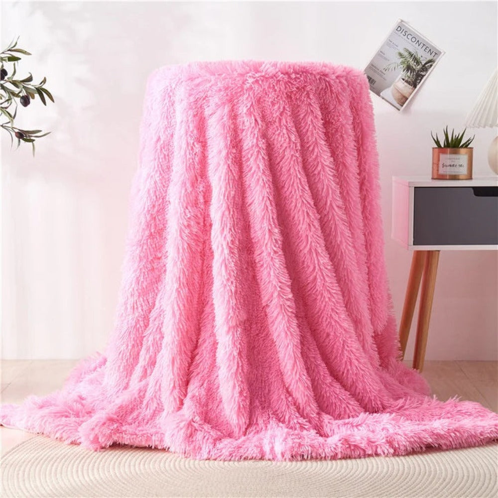 Fiora Blanket Throw - Faux Fur, Reversible Softness 8