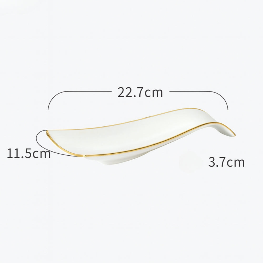 Fiora Ceramic Spoon Rest - Heat-Resistant, Stylish Kitchen Accessory 0