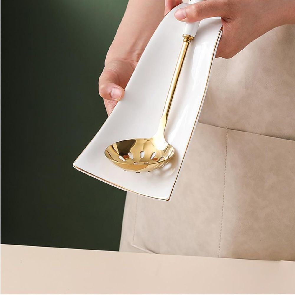 Fiora Ceramic Spoon Rest - Heat-Resistant, Stylish Kitchen Accessory 5