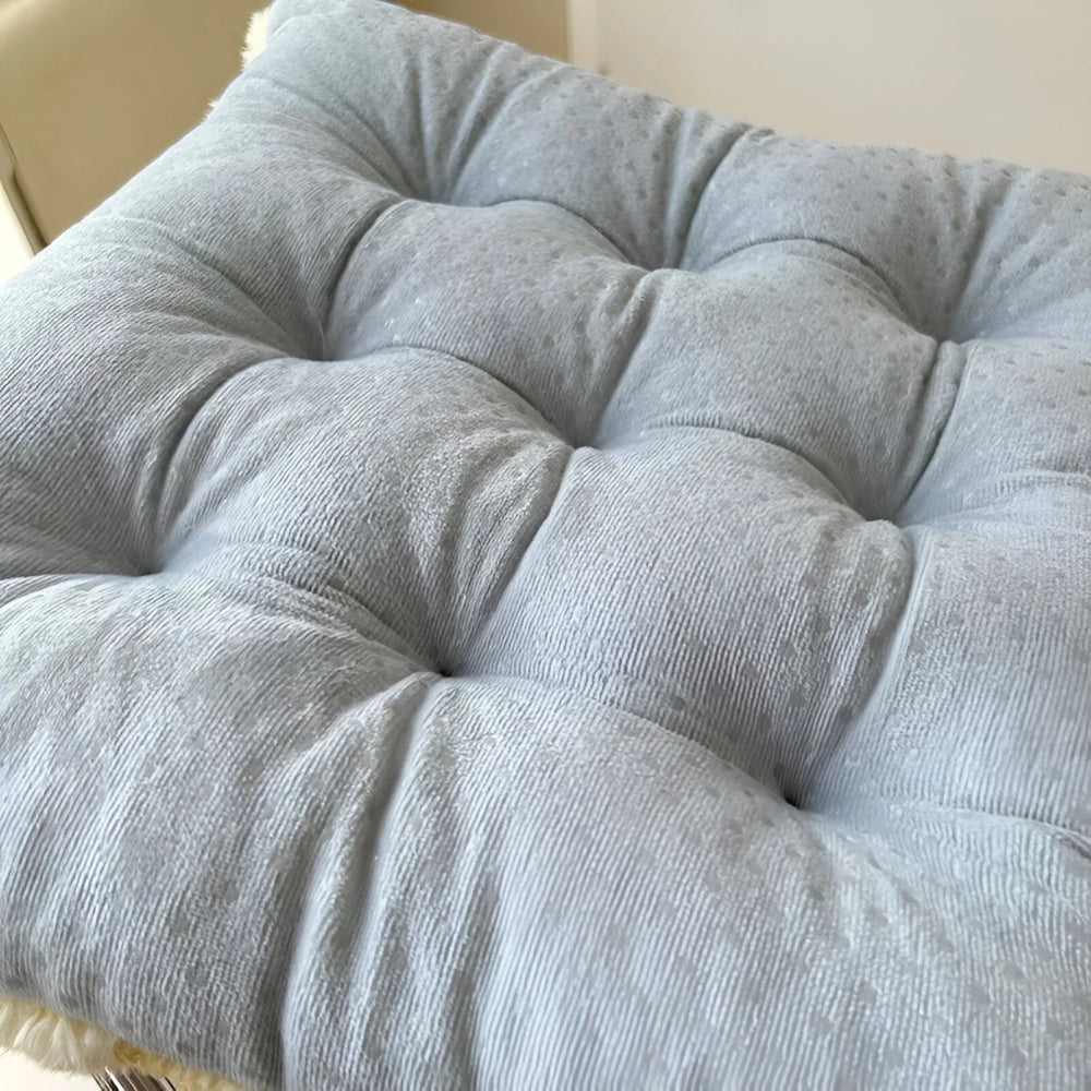 Fiora Cushion - Plush Fur, Checkered Design 6