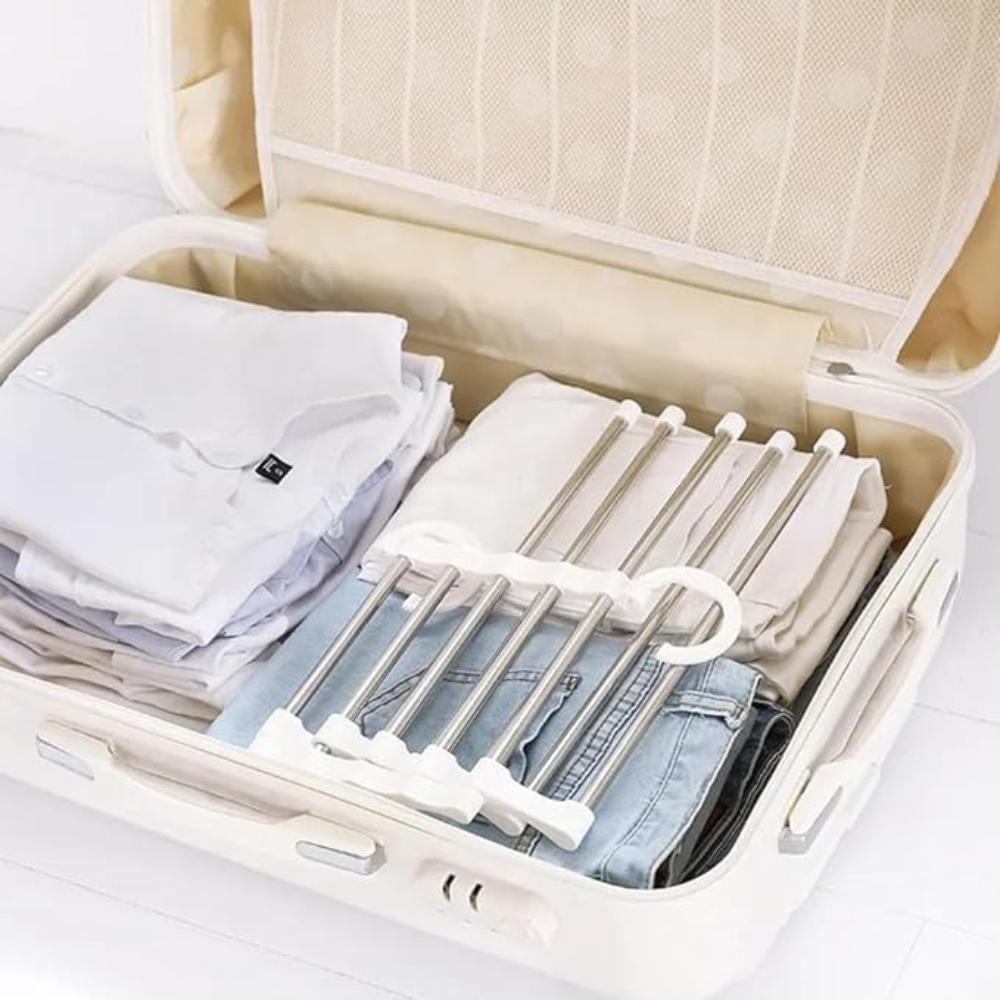 Flectra Pants Rack - Foldable Stainless Steel Organizer, Space-Saving Hangers for Pants 1