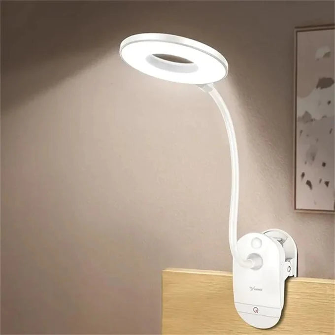 Flectra Reading Lamp for Bed - Dimmable Gooseneck Design, USB Rechargeable 5