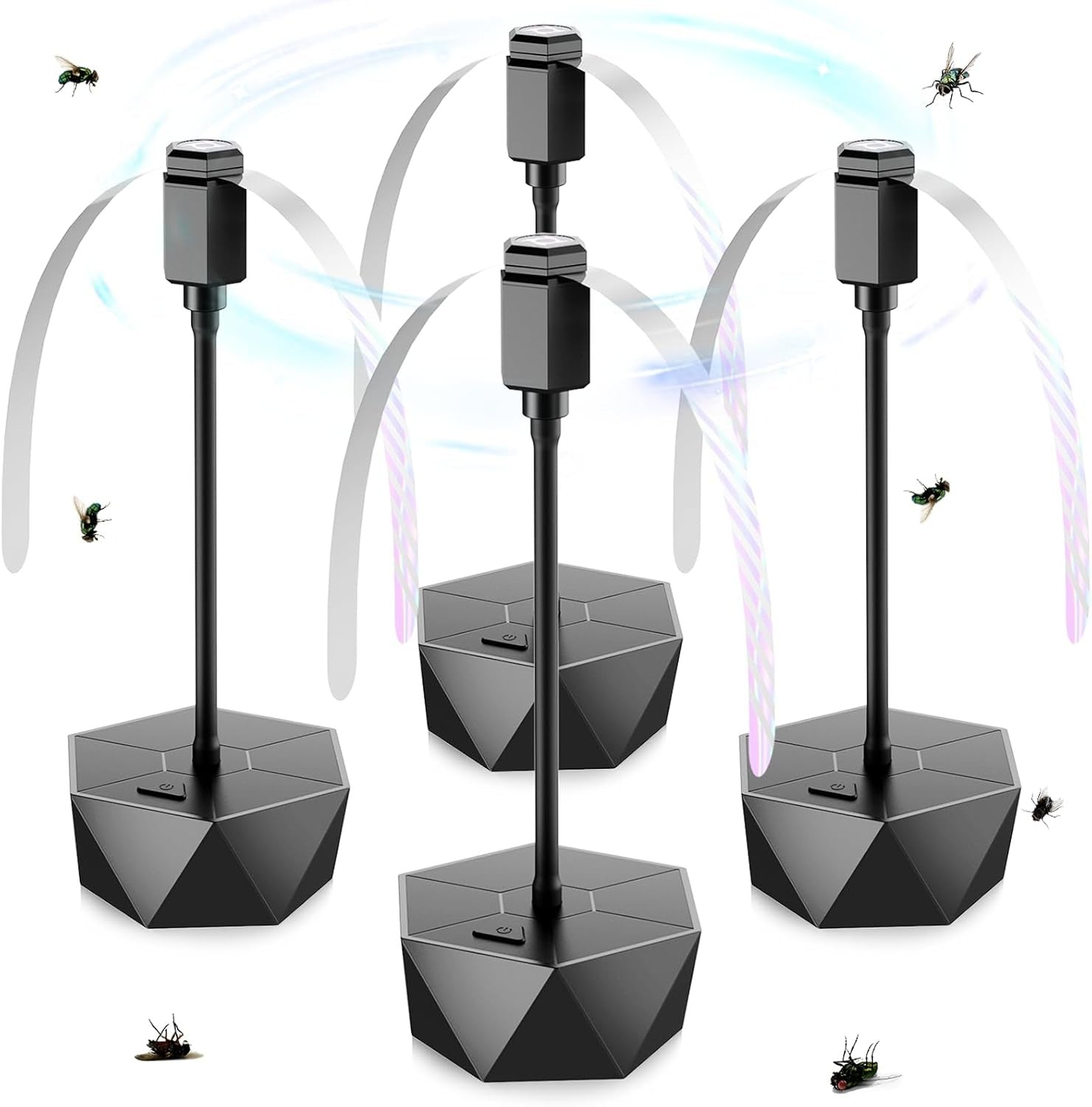 Flectra Table Fan Set - Portable Fly Repellent, Adjustable Neck, Quiet Operation 0