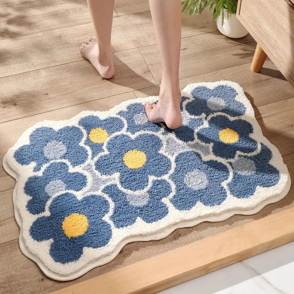 Flora Bath Mat - Soft Microfiber, Non-Slip, Absorbent Bathroom Rug 2