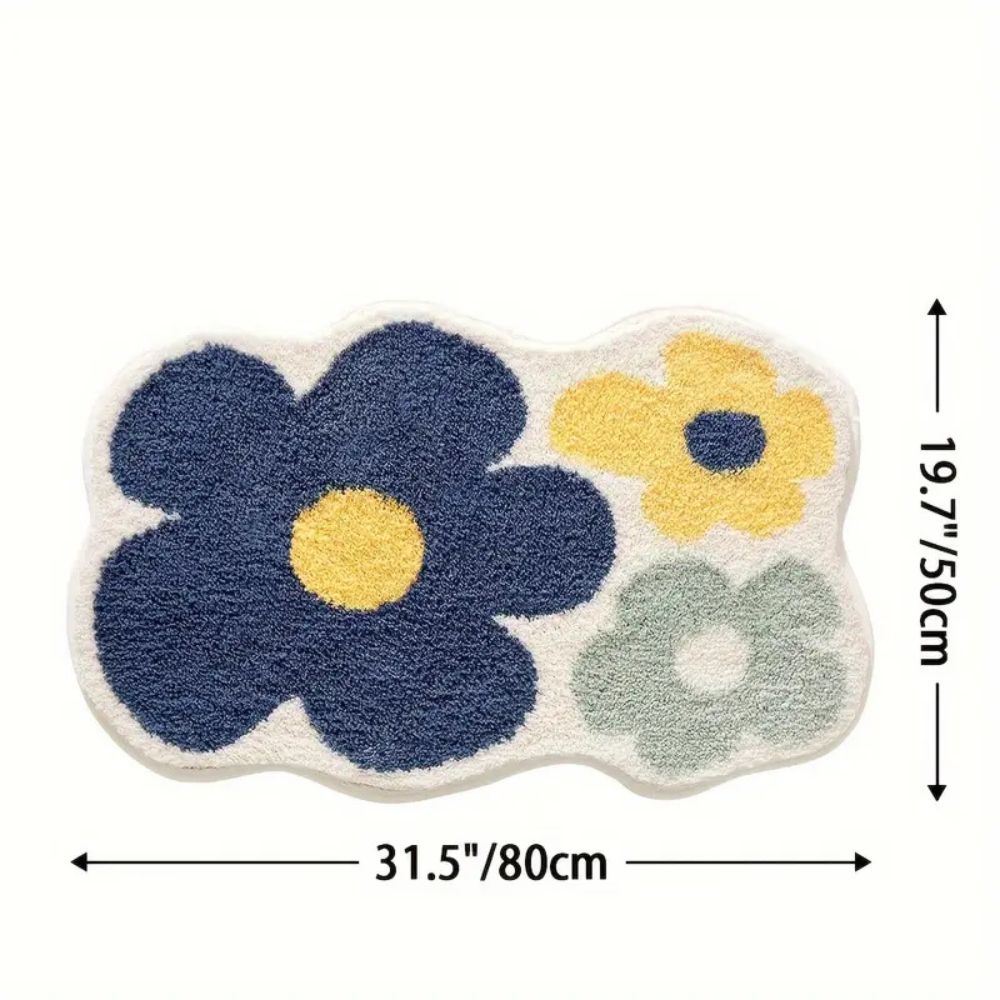 Flora Bath Mat - Soft Microfiber, Non-Slip, Absorbent Bathroom Rug 7