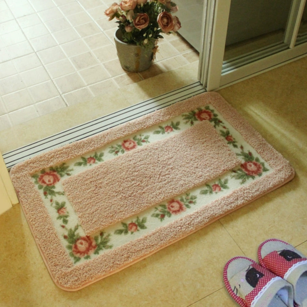 Flora Bath Mat - Soft Microfiber, Non-Slip, Quick-Dry 8