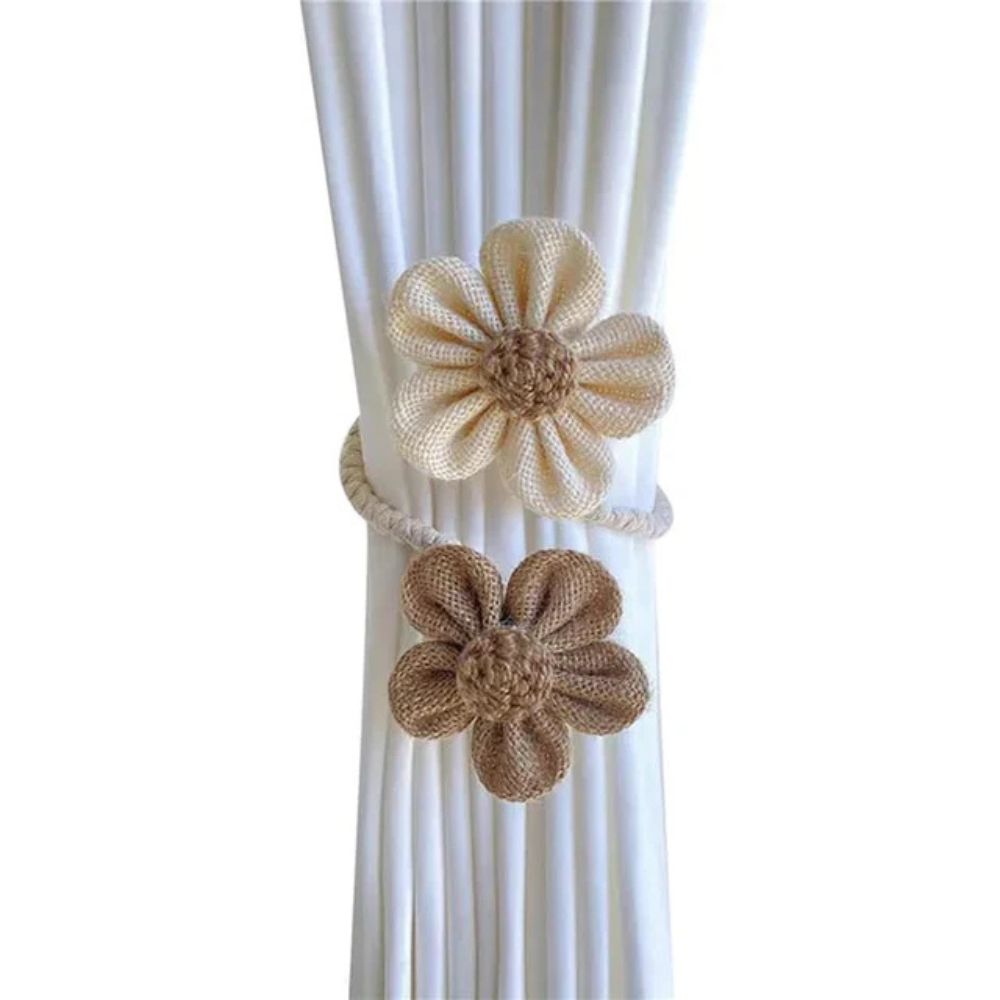 Flora Curtain Tiebacks - Floral Design, 2-Piece Set 3