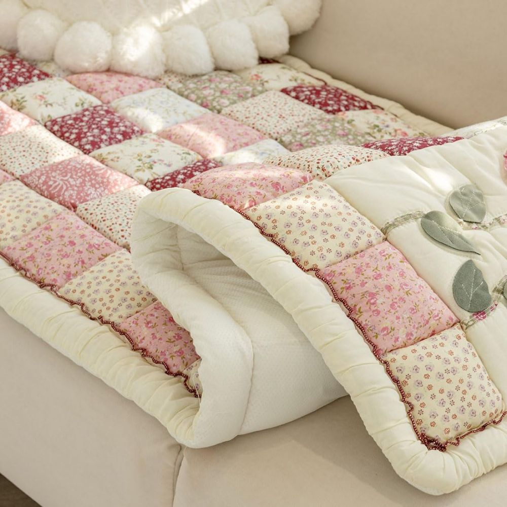 Flora Sofa Cover - Microfiber Blend, Cozy Floral Design 6