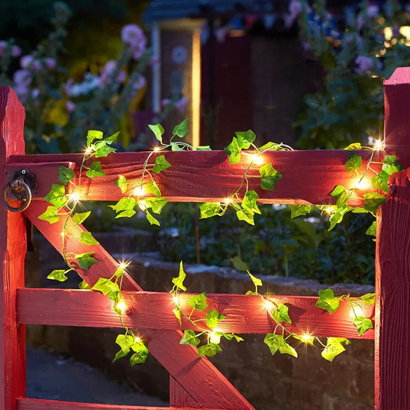 Floria Fairy Lights Garland - Battery Operated, Floral Design 4