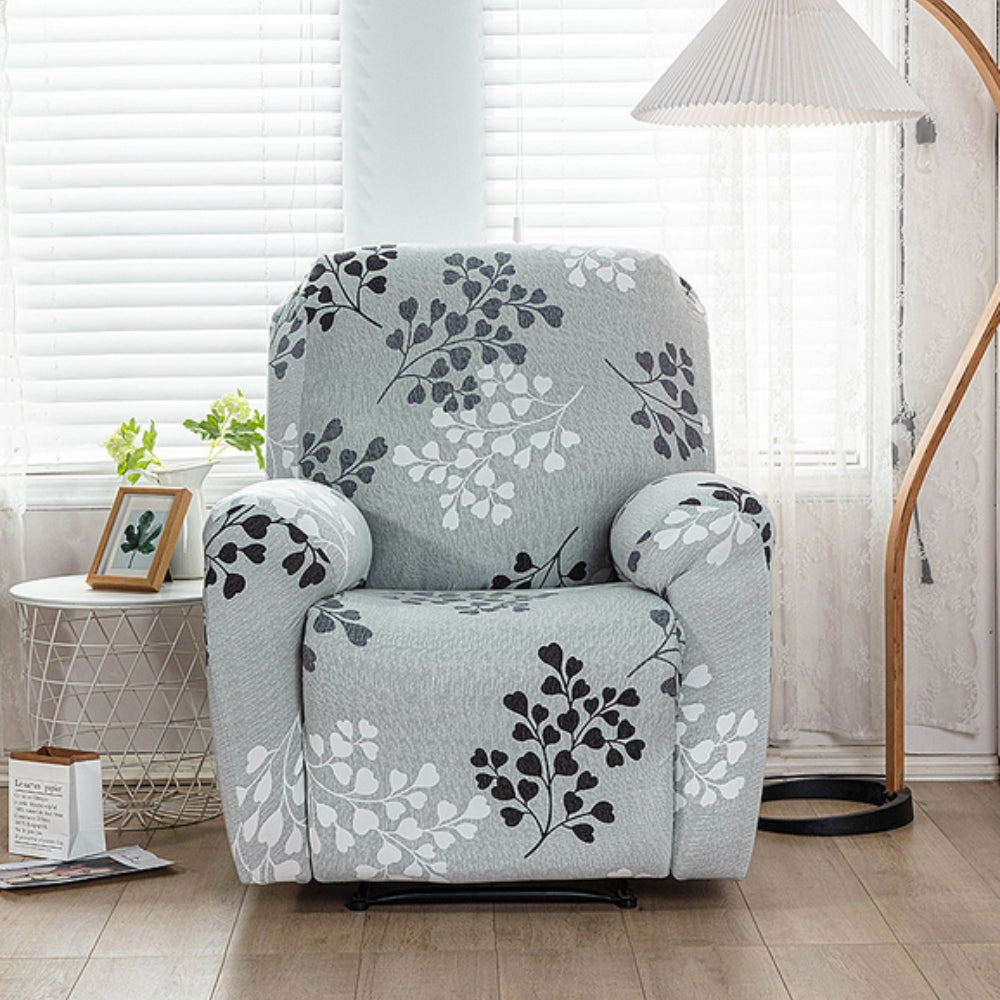 Florin Recliner Cover | Durable Stretch Fabric, Elegant Floral Design 4