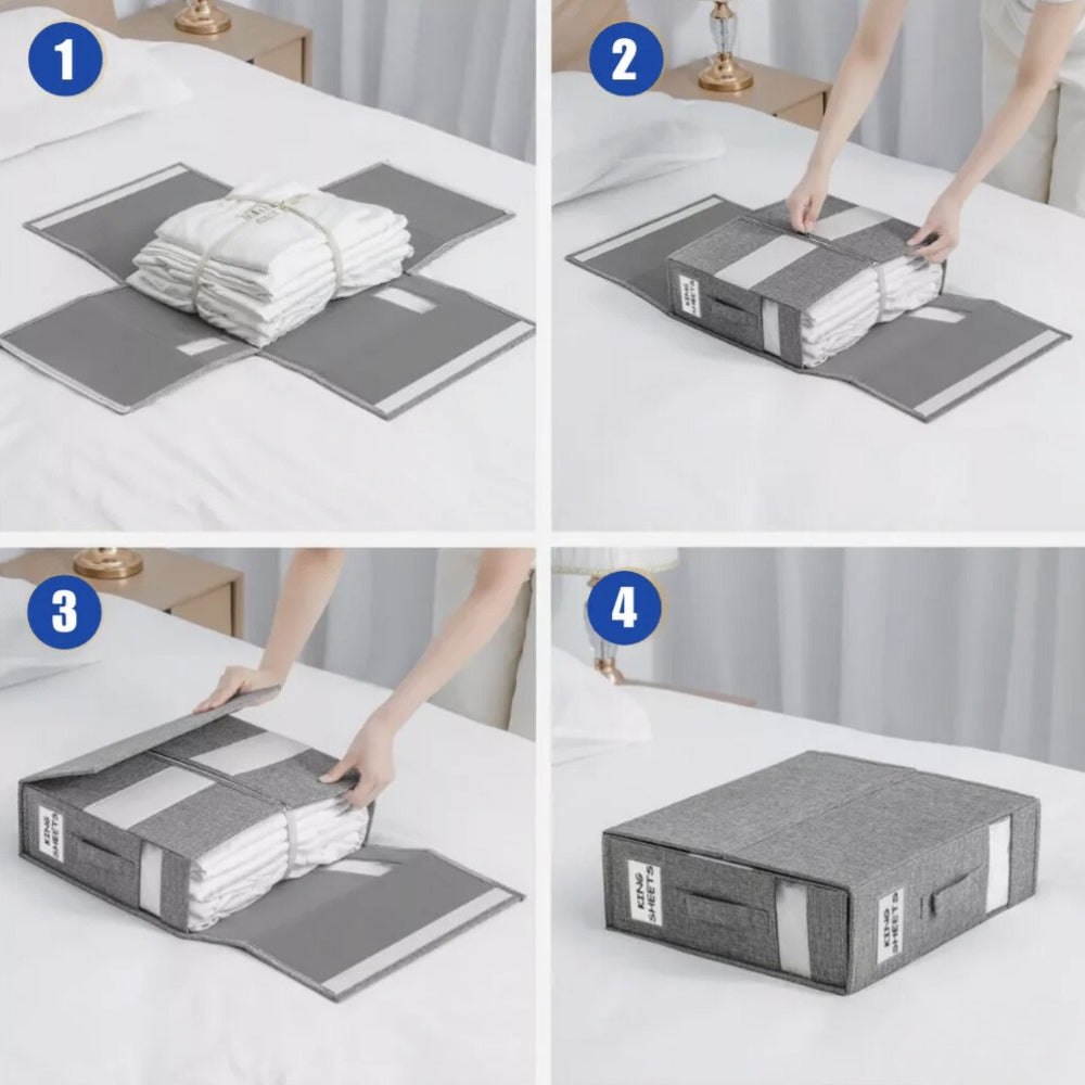 Folio Bedding Organizer - Foldable Design, Space-Saving Storage 5