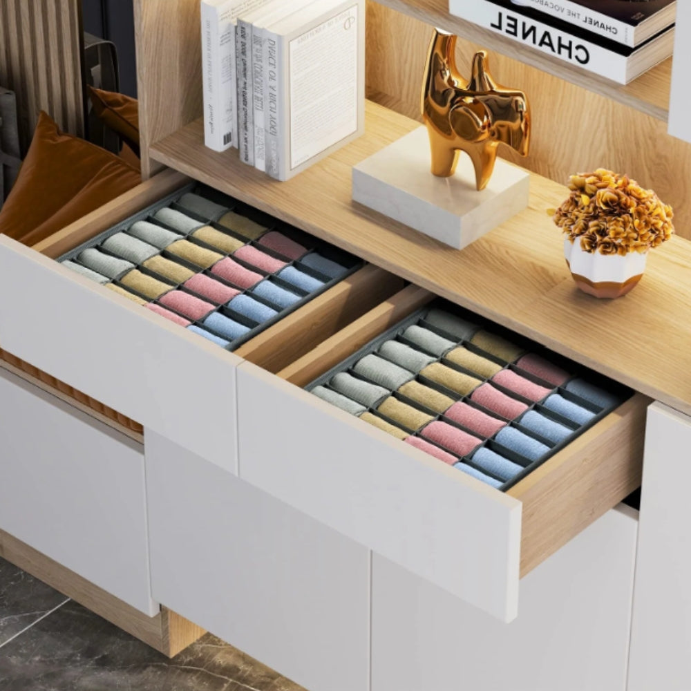 Folio Organizer Box - Breathable Fabric, 24 Compartments 4