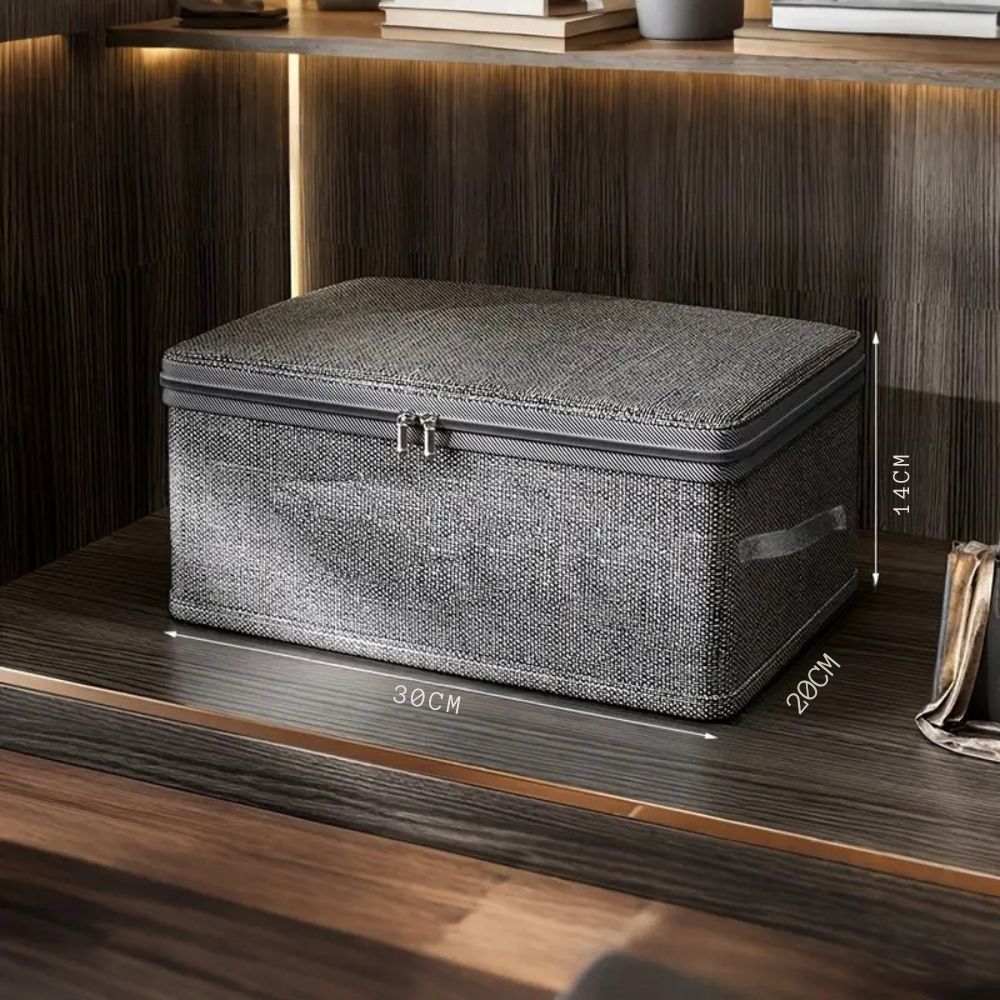 Folio Storage Box - Lightweight Fabric, Foldable Organizer 0