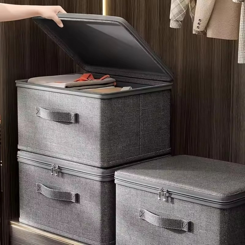 Folio Storage Box - Lightweight Fabric, Foldable Organizer 4