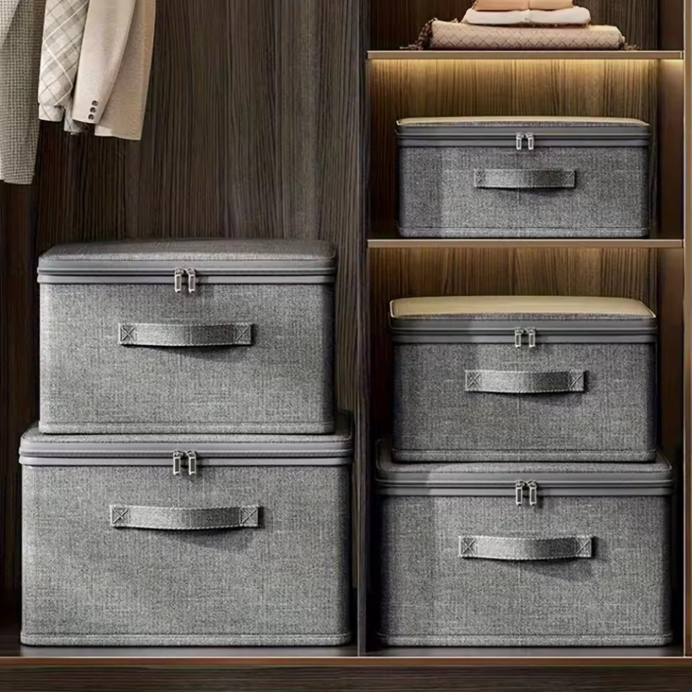 Folio Storage Box - Lightweight Fabric, Foldable Organizer 5