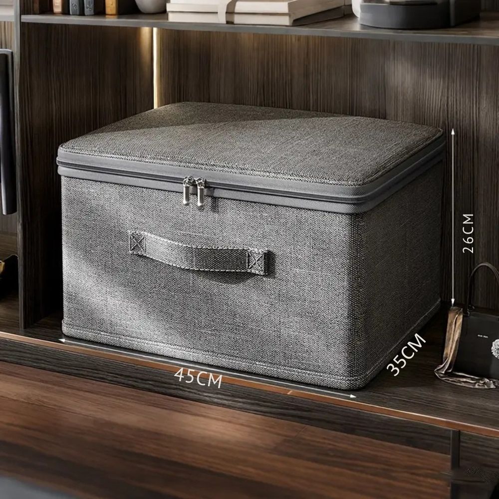 Folio Storage Box - Lightweight Fabric, Foldable Organizer 9