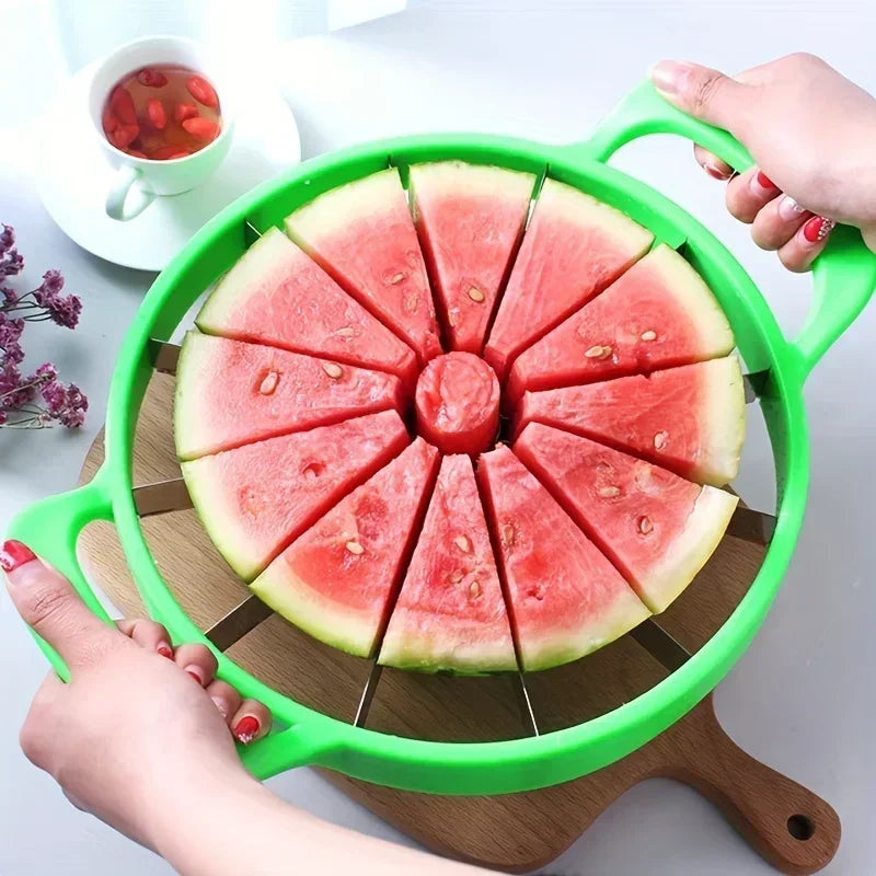 Fresco Fruit Slicer - Stainless Steel Blades, 8 or 12 Cuts for Watermelon and Apple 2
