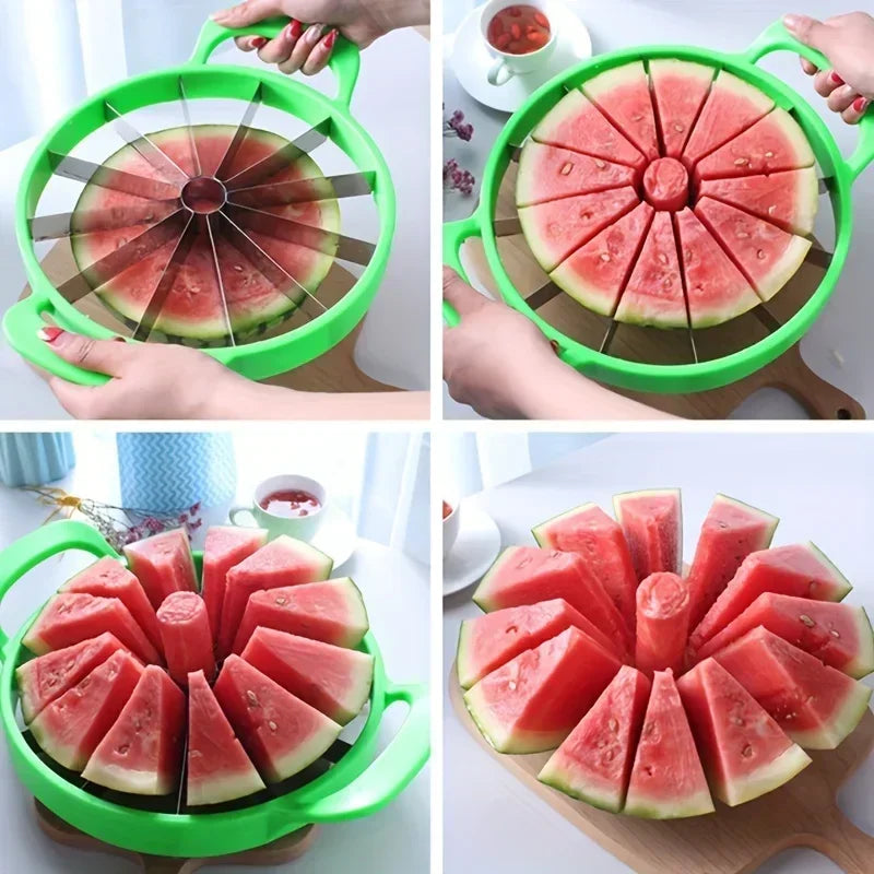 Fresco Fruit Slicer - Stainless Steel Blades, 8 or 12 Cuts for Watermelon and Apple 3