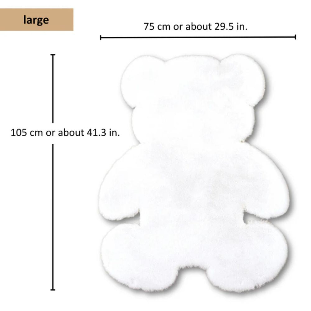 Fuzzy Bear Rug - Soft Microfiber, Washable Area Rug 0