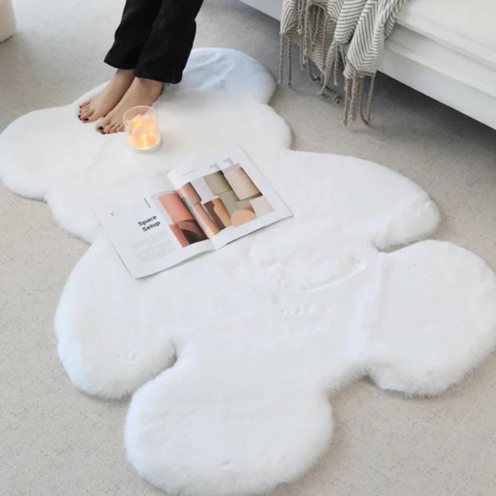 Fuzzy Bear Rug - Soft Microfiber, Washable Area Rug 1